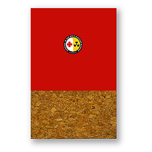 ‘Hospital in the Rock’ notebook (red/black)